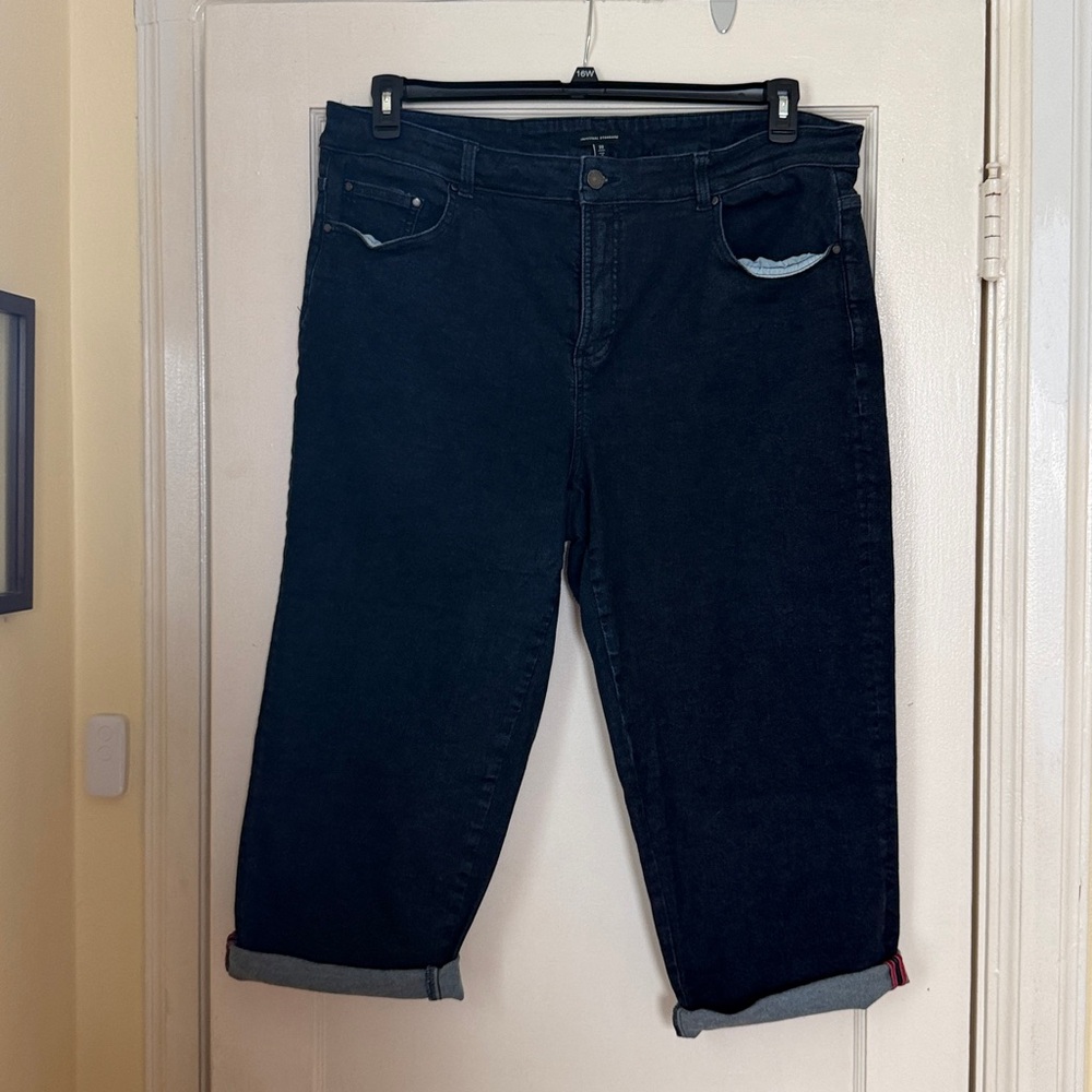 Universal Standard Dark Indigo Cropped Jeans